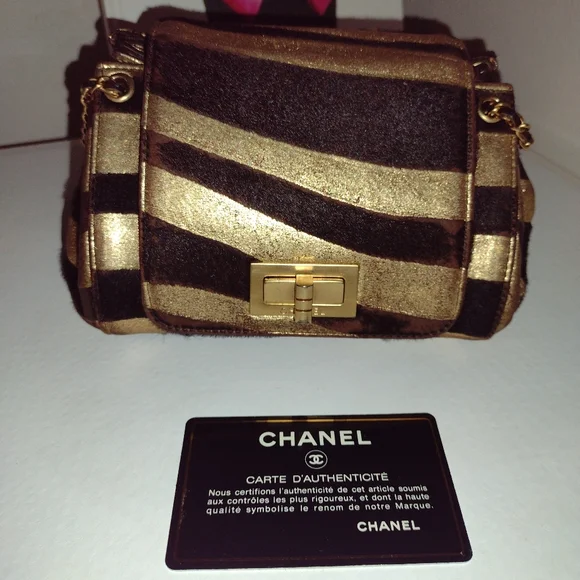 CHANEL Vintage Mini 2.55 Mademoiselle Lock Flap Pony Hair Bag AUTHENTIC - Picture 12 of 15